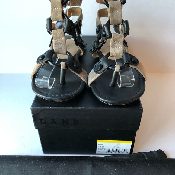 L.A.M.B “Indee” G8107 Blktpe toe sandal - Picture 7 of 16